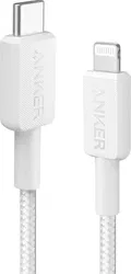 Anker 322 Gevlochten MFi USB-C naar Apple Lightning Kabel 0.9M Wit afbeelding