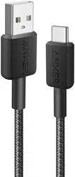 Anker 322 Gevlochten USB-A naar USB-C Kabel 0.9M Zwart afbeelding