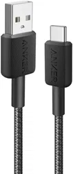 Anker 322 Gevlochten USB-A naar USB-C Kabel 1.8M Zwart afbeelding