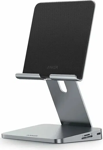 Anker 551 8-in-1 USB-C Hub en iPad / Tablet Houder Grijs afbeelding 1