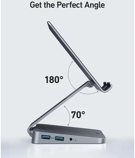 Anker 551 8-in-1 USB-C Hub en iPad / Tablet Houder Grijs afbeelding 7