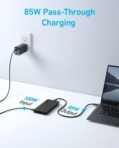 Anker 364 USB-C 10-in-1 Hub USB-A/USB-C/HDMI/Ehternet/SD-Kaart afbeelding 5