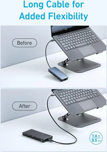 Anker 364 USB-C 10-in-1 Hub USB-A/USB-C/HDMI/Ehternet/SD-Kaart afbeelding 6