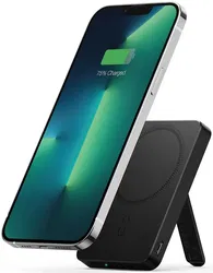 ESR Mini MagSafe Powerbank 12W met Standaard 6.000mAh Zwart afbeelding