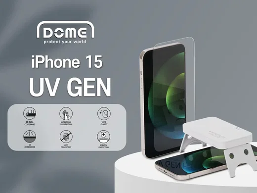 Whitestone UV Gen iPhone 15 Screen Protector UV-Licht Folie (2-Pack) afbeelding 7