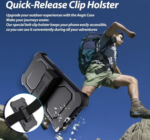 Whitestone Aegis Apple iPhone 15 Pro Hoesje Full Protect Cover Zwart afbeelding 4