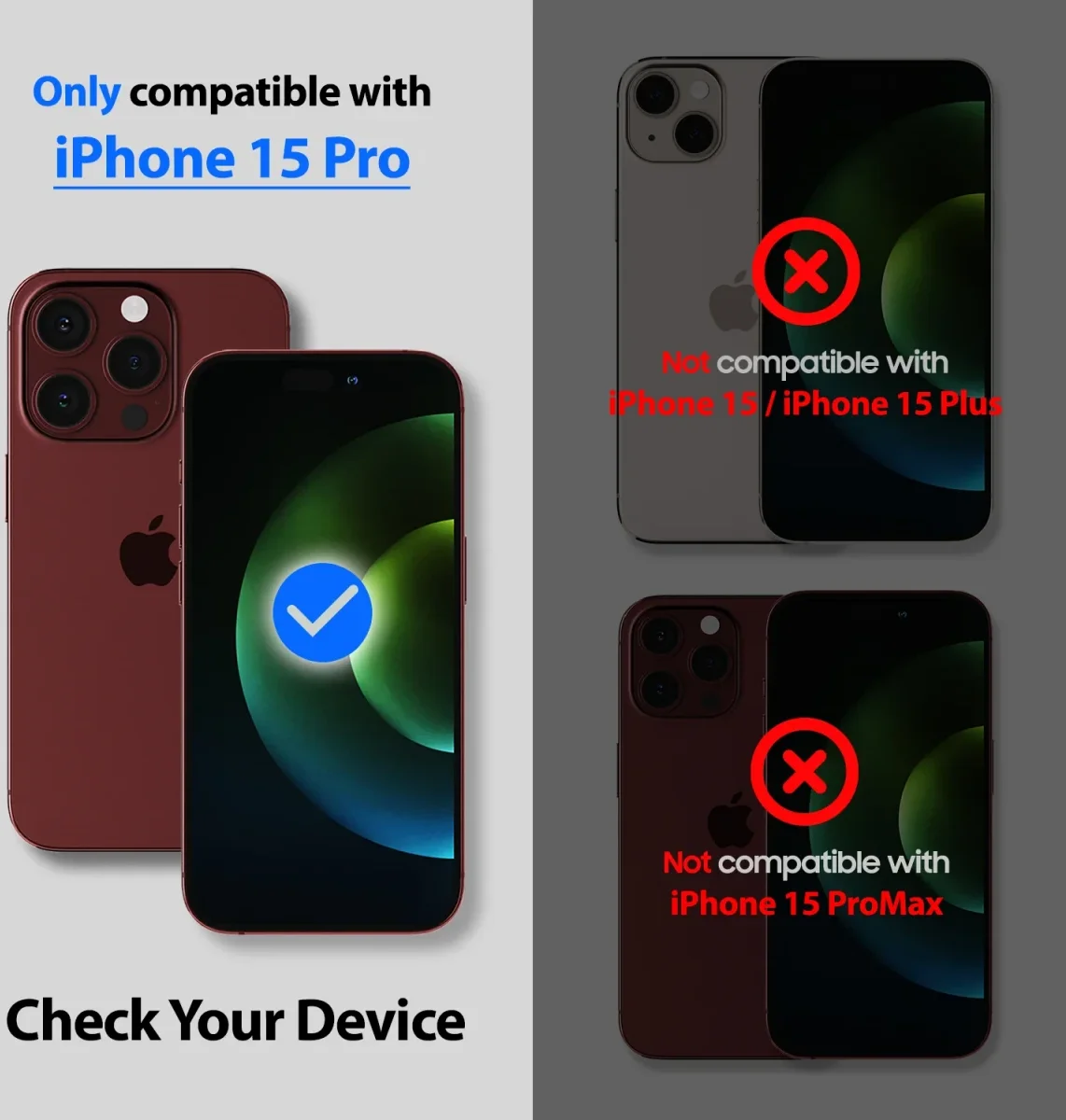 Whitestone Aegis Apple iPhone 15 Pro Hoesje Full Protect Cover Zwart afbeelding 5