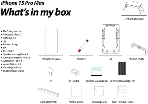 Whitestone Dome Glass iPhone 15 Pro Max Screen Protector (2-Pack) afbeelding 9