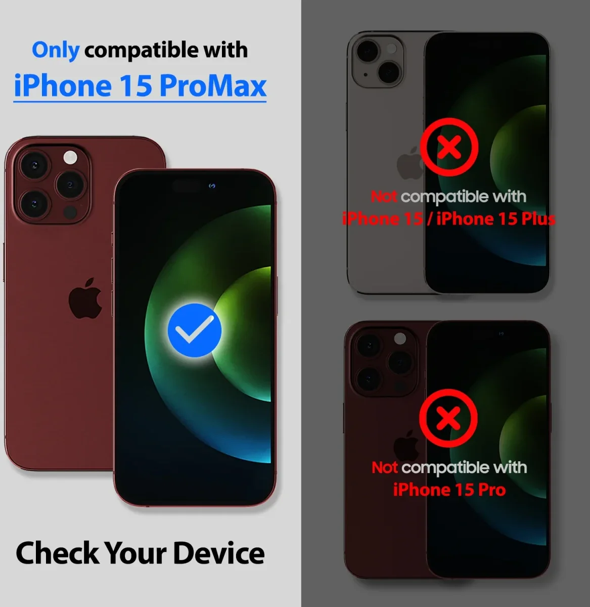 Whitestone Aegis iPhone 15 Pro Max Hoesje Full Protect Cover Rood afbeelding 5