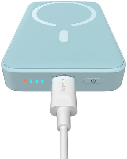 Baseus Megattach 10.000 mAh Powerbank Compact Met MagSafe Blauw 20W afbeelding 2