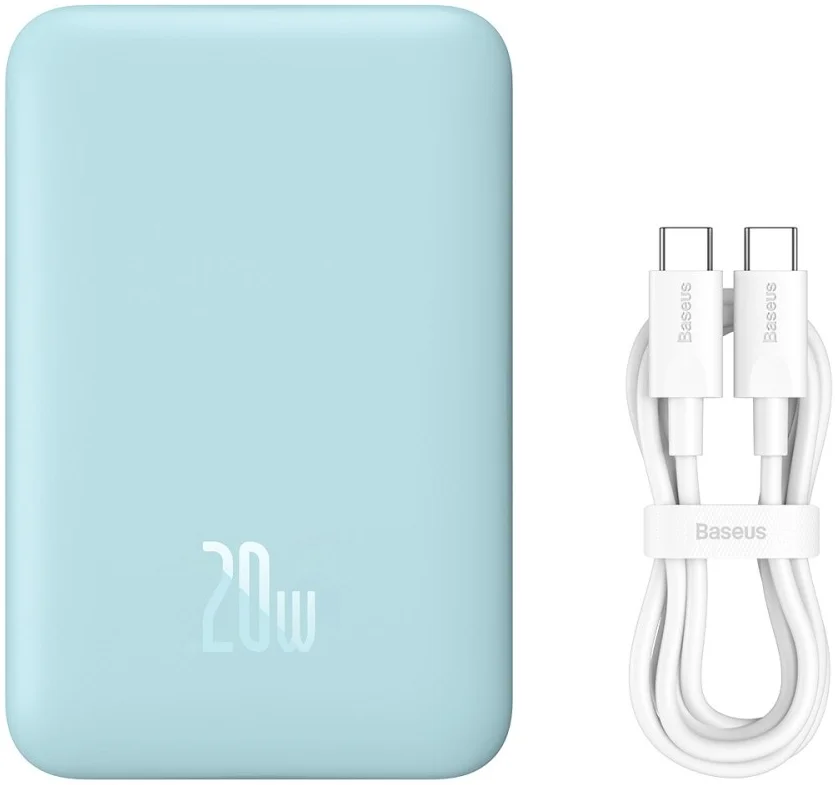 Baseus Megattach 10.000 mAh Powerbank Compact Met MagSafe Blauw 20W afbeelding 10