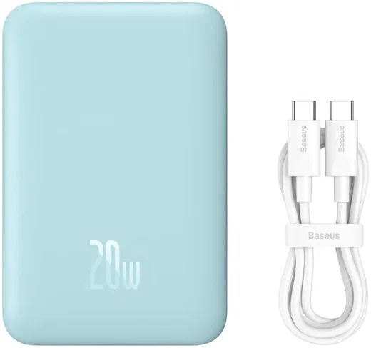 Baseus Megattach 10.000 mAh Powerbank Compact Met MagSafe Blauw 20W afbeelding 10