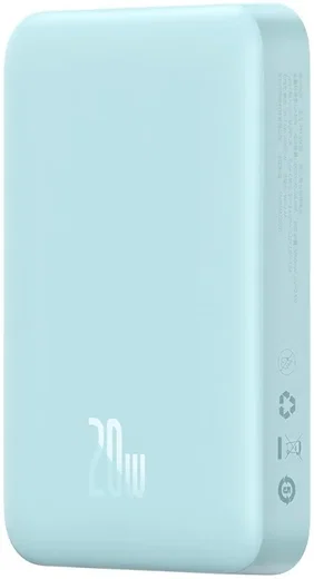 Baseus Megattach 10.000 mAh Powerbank Compact Met MagSafe Blauw 20W afbeelding 11