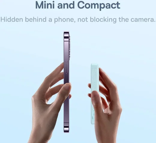 Baseus Megattach 10.000 mAh Powerbank Compact Met MagSafe Blauw 20W afbeelding 4