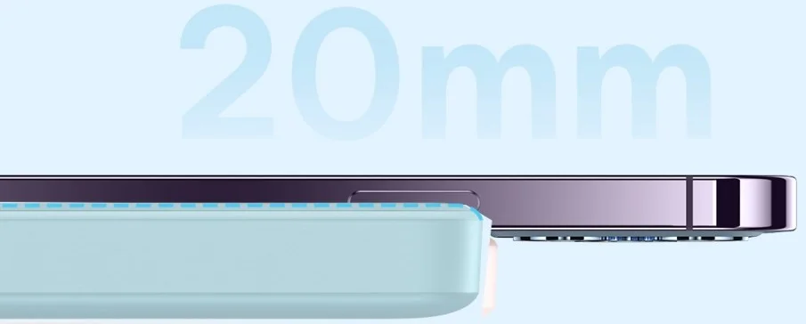 Baseus Megattach 10.000 mAh Powerbank Compact Met MagSafe Blauw 20W afbeelding 9