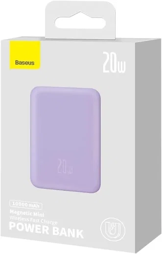 Baseus Megattach 10.000 mAh Powerbank Compact Met MagSafe Paars 20W afbeelding 9