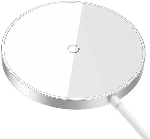 Baseus Simple Mini3 MagSafe Draadloze Oplader Fast Charge 15W Zilver afbeelding 1