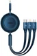 Baseus 3-in-1 Kabel USB-C naar Micro-USB / USB-C / Lightning 1.1M Blauw