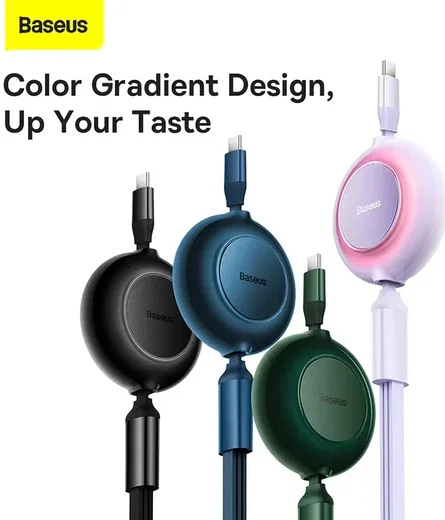 Baseus 3-in-1 Kabel USB-C naar Micro-USB / USB-C / Lightning 1.1M Paars afbeelding 6