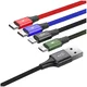 Baseus USB 4-in-1 Kabel met Micro-USB /2x USB-C / Lightning 1.2M Zwart afbeelding 2