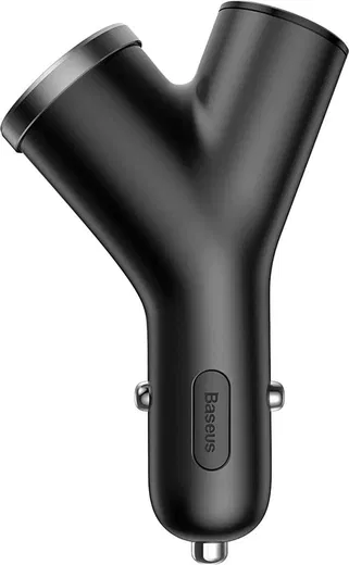 Baseus Y-type Dual USB + Sigarettenaansteker 40W Autolader Zwart afbeelding 2
