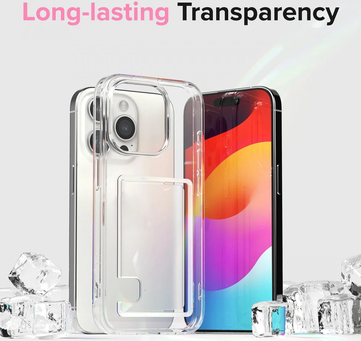 Ringke Fusion Card iPhone 15 Pro Max Hoesje Kaarthouder Transparant afbeelding 3