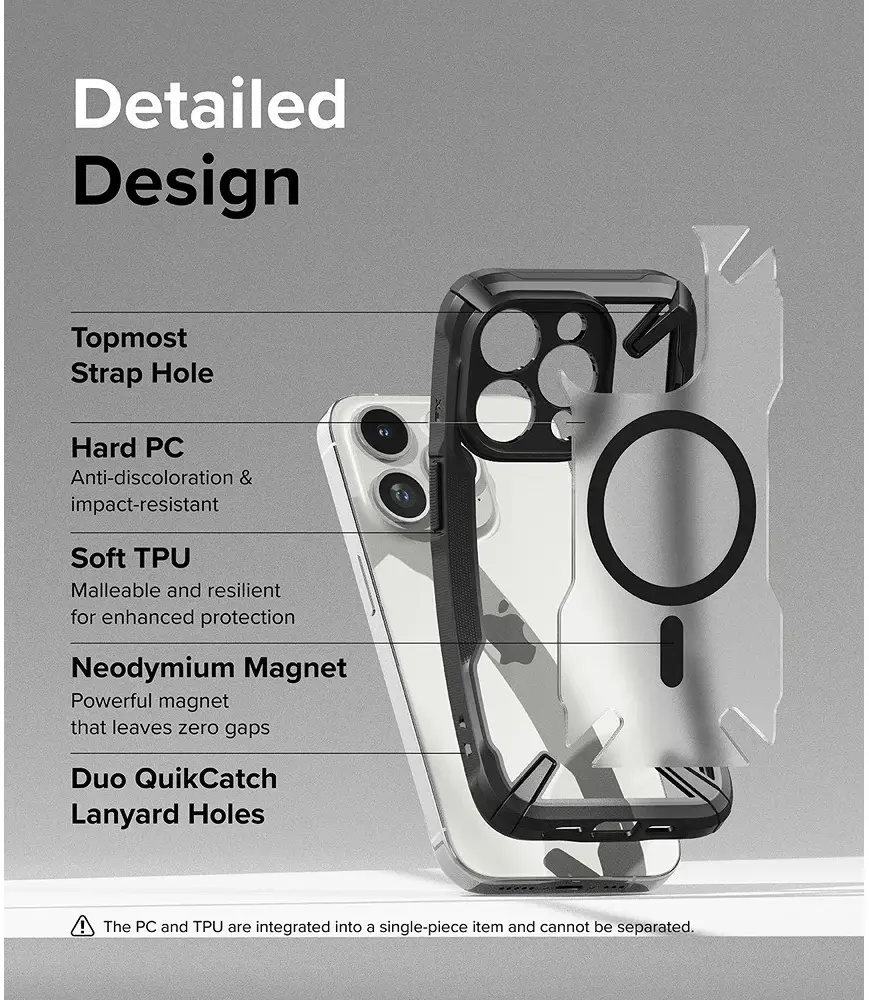 Ringke Fusion X Magnetic Apple iPhone 15 Pro Max Hoesje MagSafe Zwart afbeelding 5