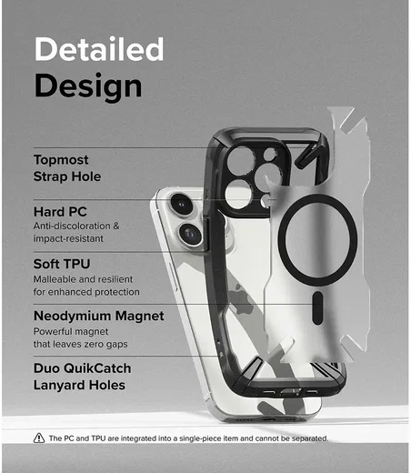Ringke Fusion X Magnetic Apple iPhone 15 Pro Max Hoesje MagSafe Zwart afbeelding 5