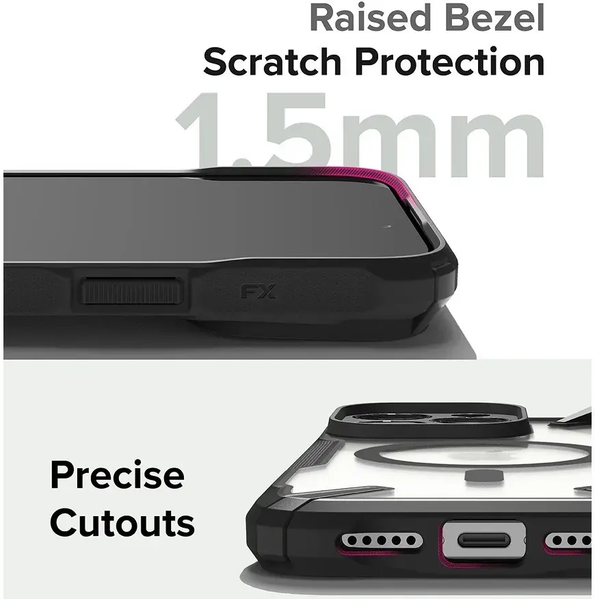 Ringke Fusion X Magnetic Apple iPhone 15 Pro Max Hoesje MagSafe Zwart afbeelding 12