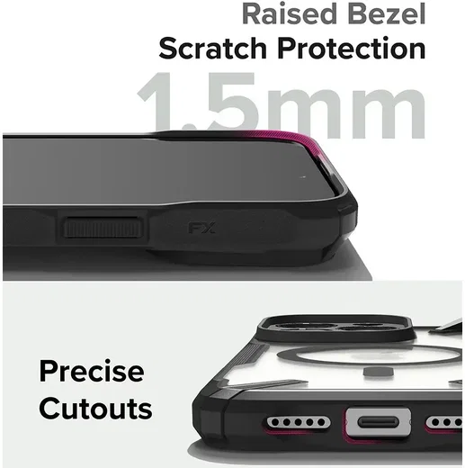 Ringke Fusion X Magnetic Apple iPhone 15 Pro Max Hoesje MagSafe Zwart afbeelding 12