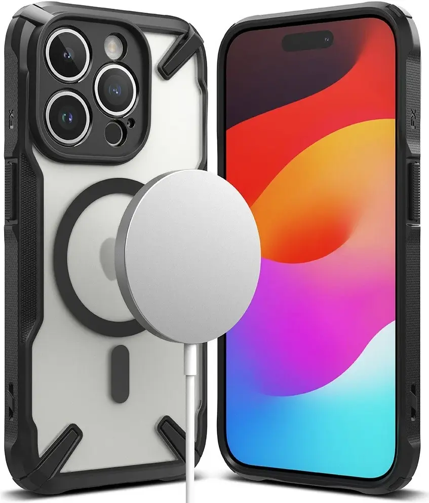Ringke Fusion X Magnetic Apple iPhone 15 Pro Max Hoesje MagSafe Zwart afbeelding 1