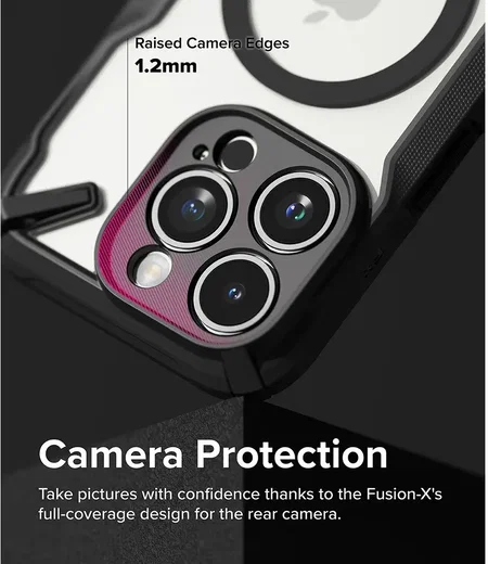 Ringke Fusion X Magnetic Apple iPhone 15 Pro Max Hoesje MagSafe Zwart afbeelding 6