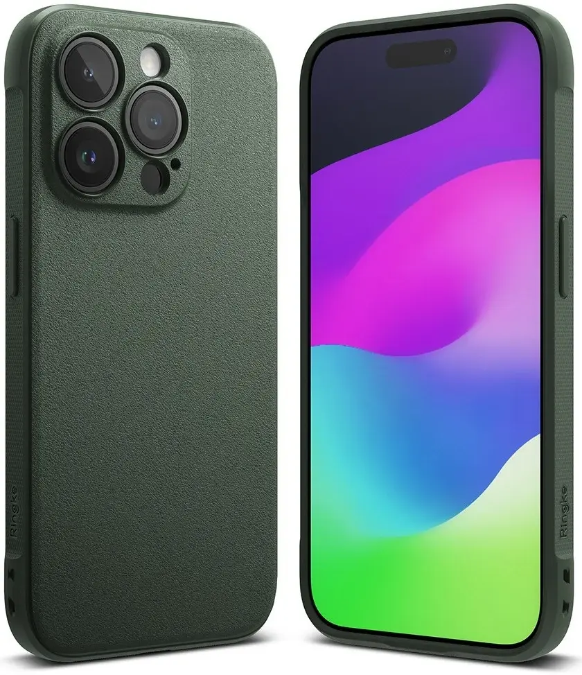 Ringke Onyx iPhone 15 Pro Max Hoesje Flexibel TPU Back Cover Groen afbeelding 1