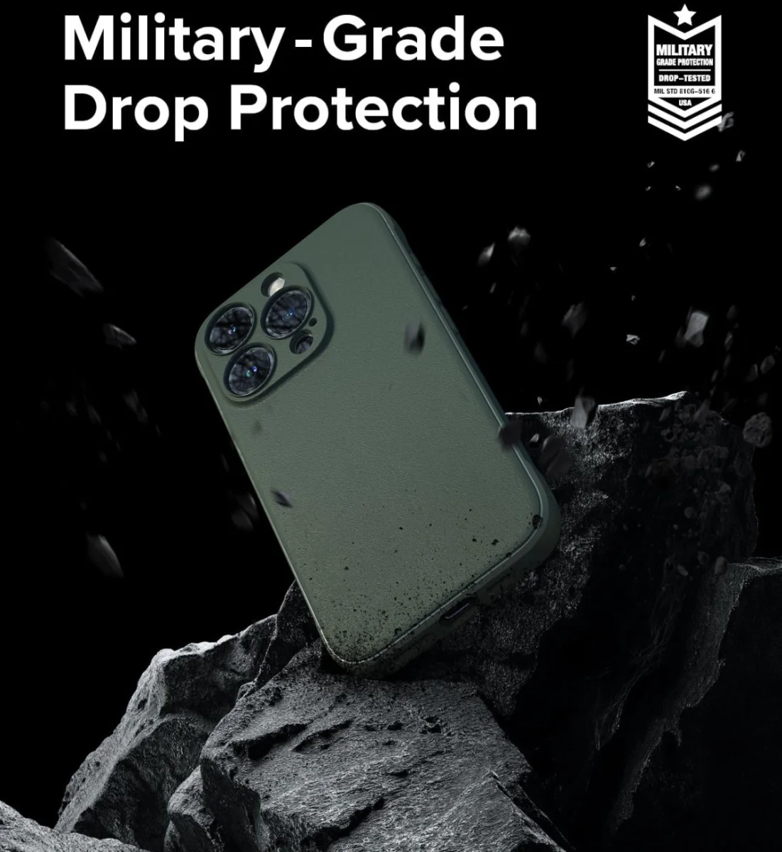 Ringke Onyx iPhone 15 Pro Max Hoesje Flexibel TPU Back Cover Groen afbeelding 3