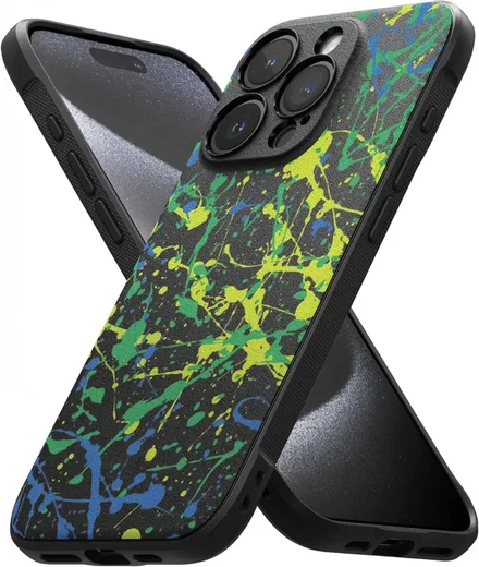 Ringke Onyx Design Apple iPhone 15 Pro Max Hoesje Flexibel TPU Paint afbeelding 11