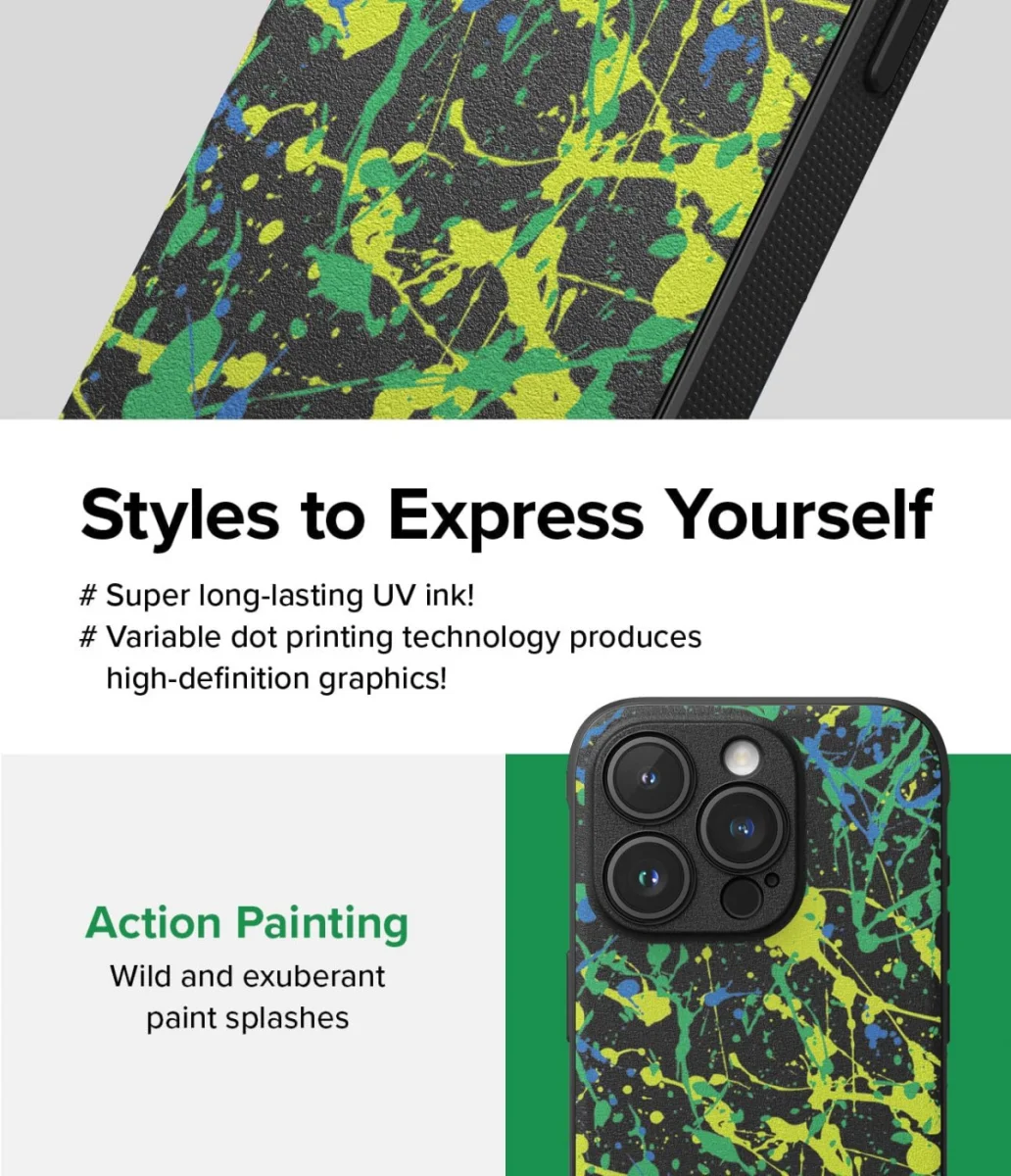 Ringke Onyx Design Apple iPhone 15 Pro Max Hoesje Flexibel TPU Paint afbeelding 3