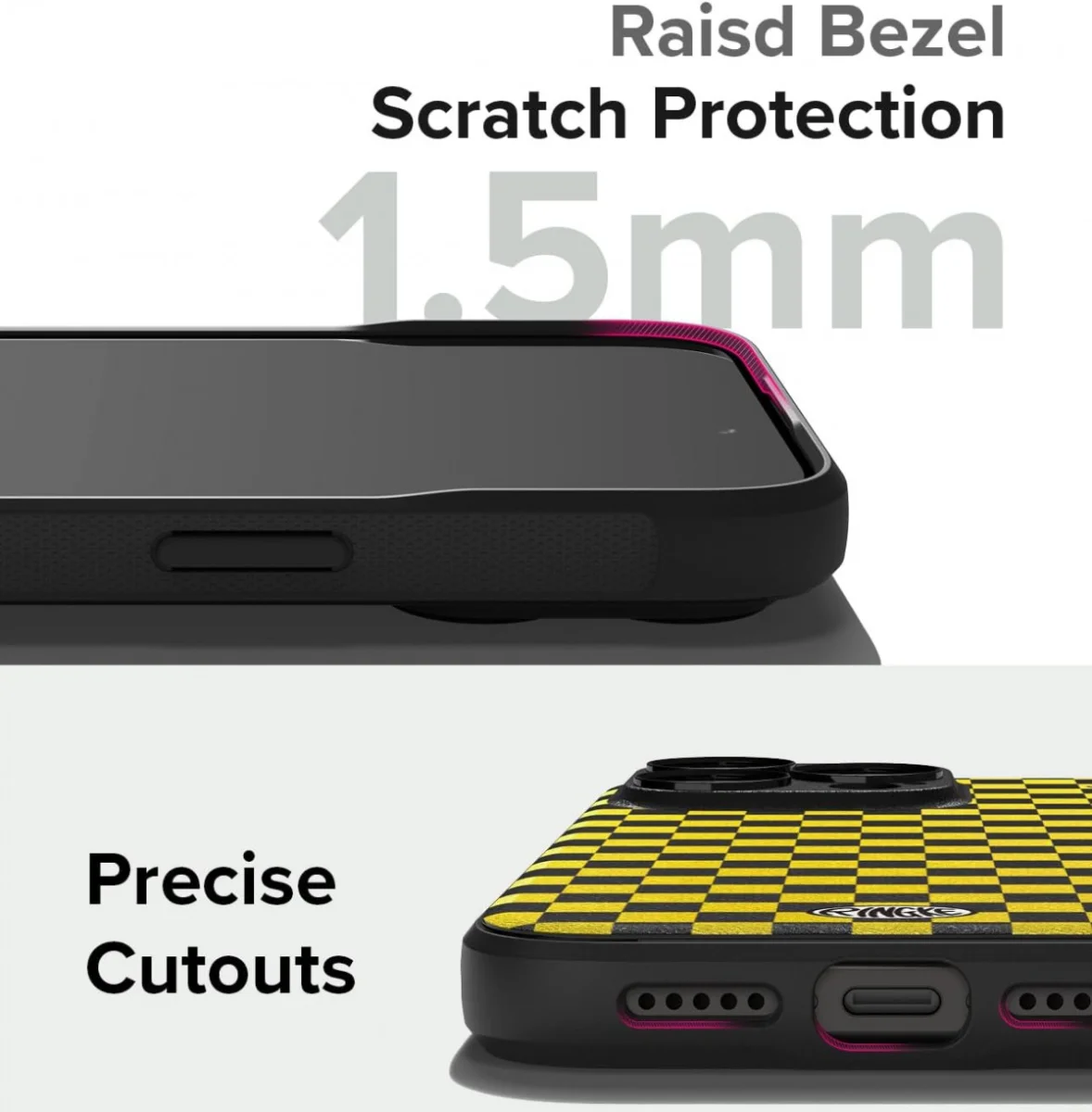 Ringke Onyx Design iPhone 15 Pro Max Hoesje Flexibel TPU Checkerboard afbeelding 10