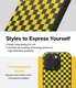 Ringke Onyx Design iPhone 15 Pro Max Hoesje Flexibel TPU Checkerboard afbeelding 3