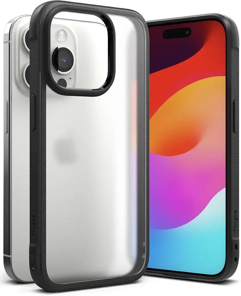 Ringke Fusion Bold iPhone 15 Pro Max Hoesje Back Cover Matte Zwart afbeelding 1