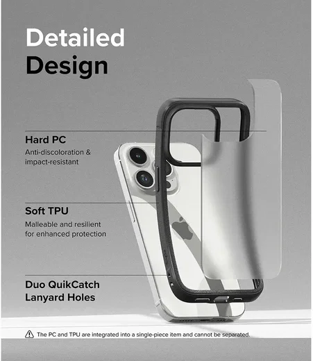 Ringke Fusion Bold iPhone 15 Pro Max Hoesje Back Cover Matte Zwart afbeelding 6