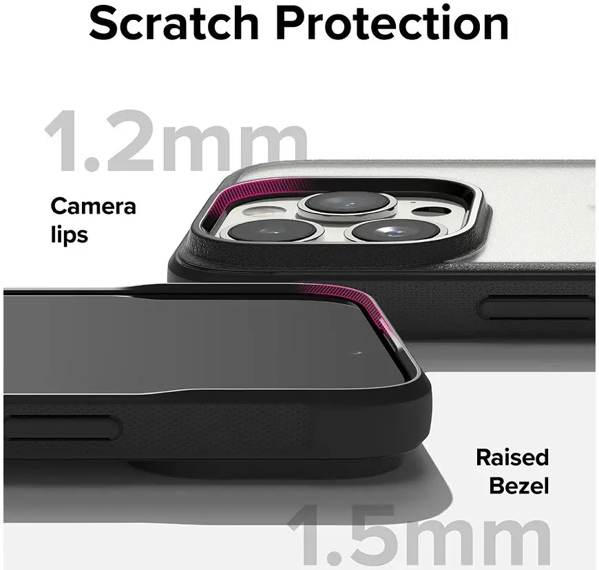 Ringke Fusion Bold iPhone 15 Pro Max Hoesje Back Cover Matte Zwart afbeelding 10