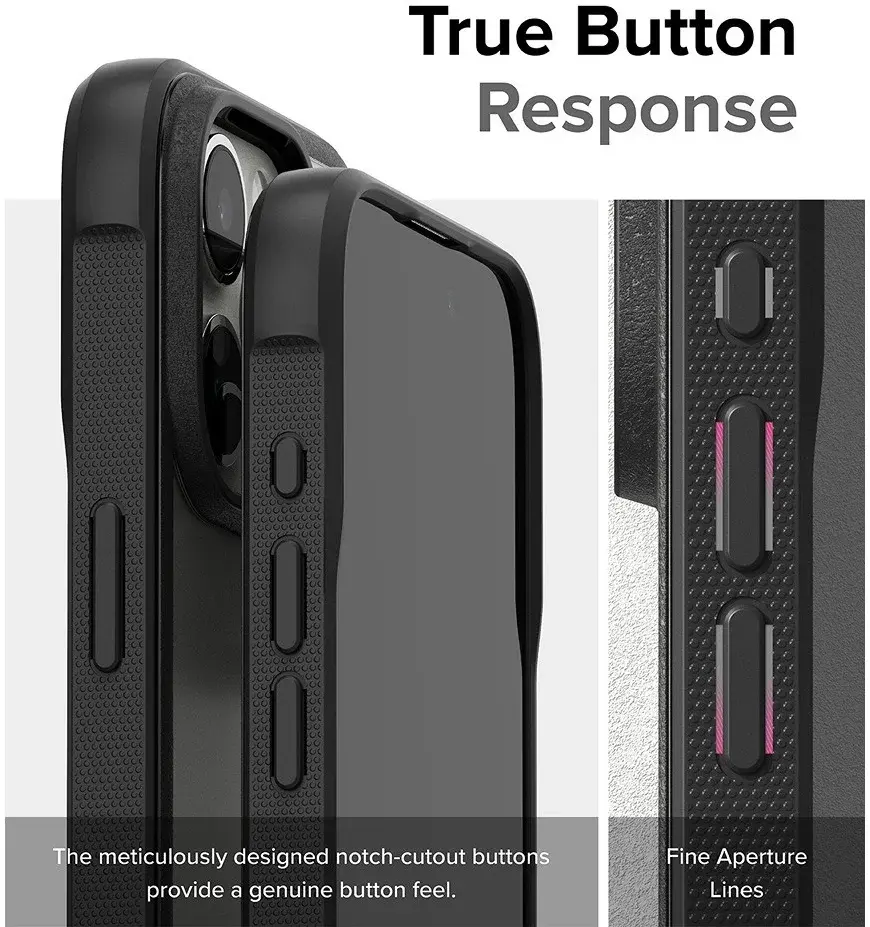 Ringke Fusion Bold iPhone 15 Pro Max Hoesje Back Cover Matte Zwart afbeelding 11
