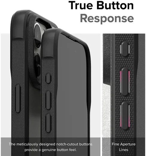 Ringke Fusion Bold iPhone 15 Pro Max Hoesje Back Cover Matte Zwart afbeelding 11