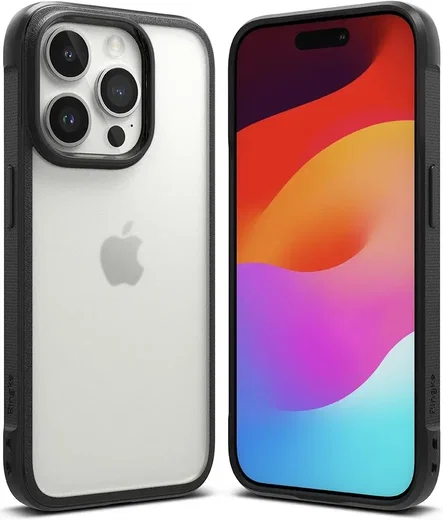 Ringke Fusion Bold iPhone 15 Pro Max Hoesje Back Cover Matte Zwart afbeelding 2