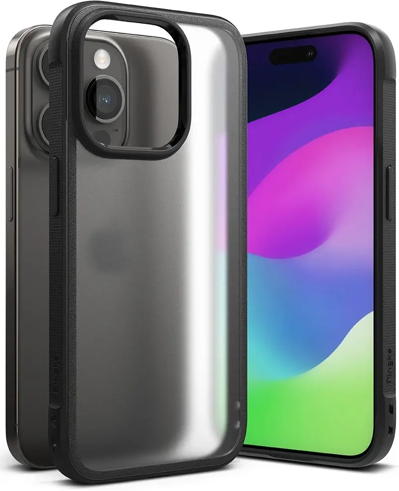Ringke Fusion Bold iPhone 15 Pro Max Hoesje Back Cover Matte Zwart afbeelding 13