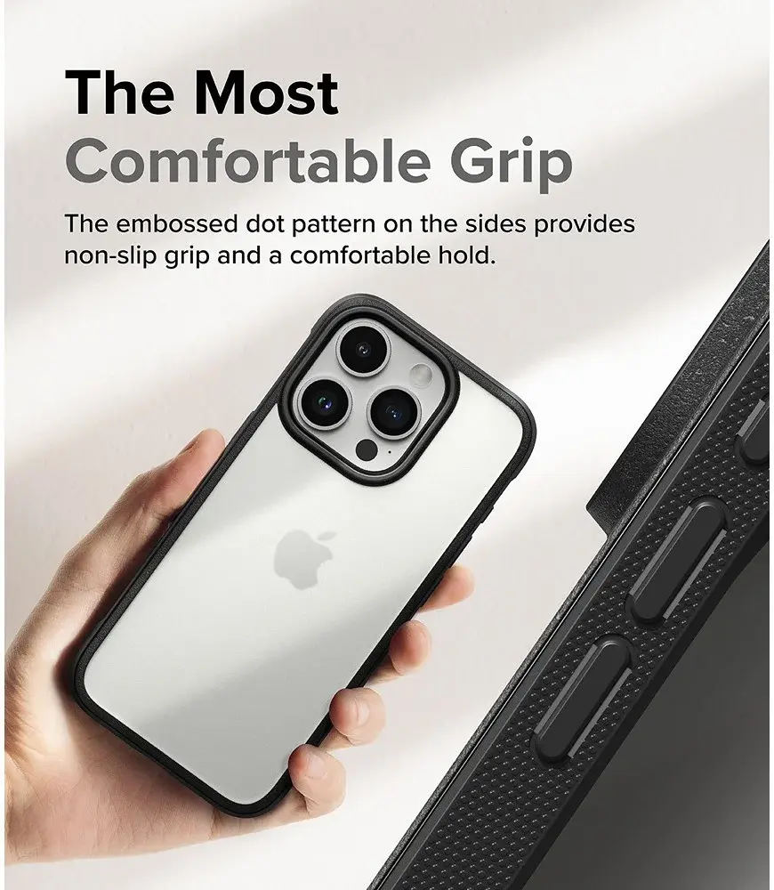 Ringke Fusion Bold iPhone 15 Pro Max Hoesje Back Cover Matte Zwart afbeelding 5