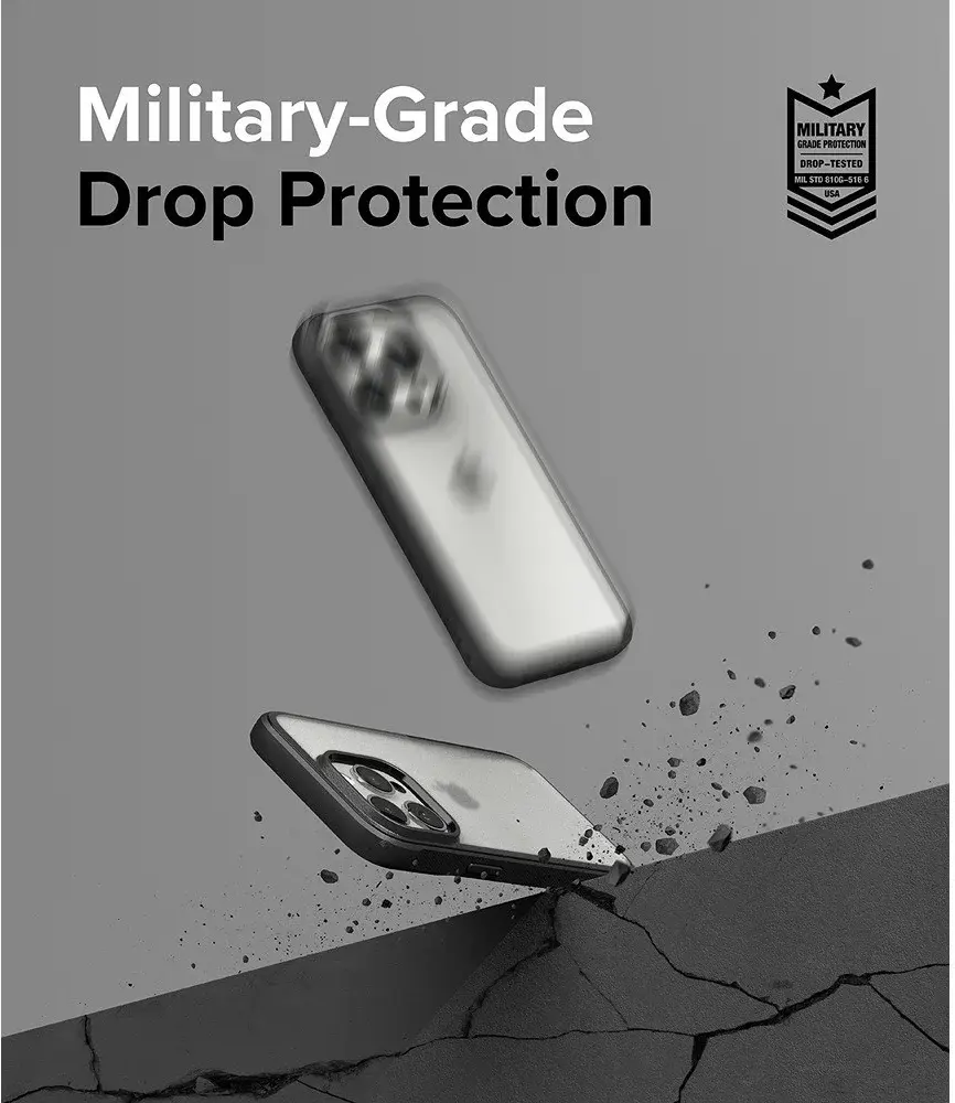 Ringke Fusion Bold iPhone 15 Pro Max Hoesje Back Cover Matte Zwart afbeelding 3