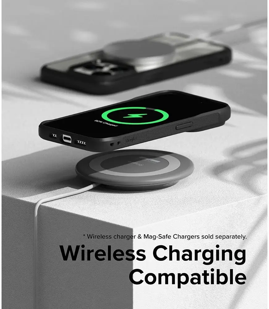 Ringke Fusion Bold iPhone 15 Pro Max Hoesje Back Cover Matte Zwart afbeelding 8