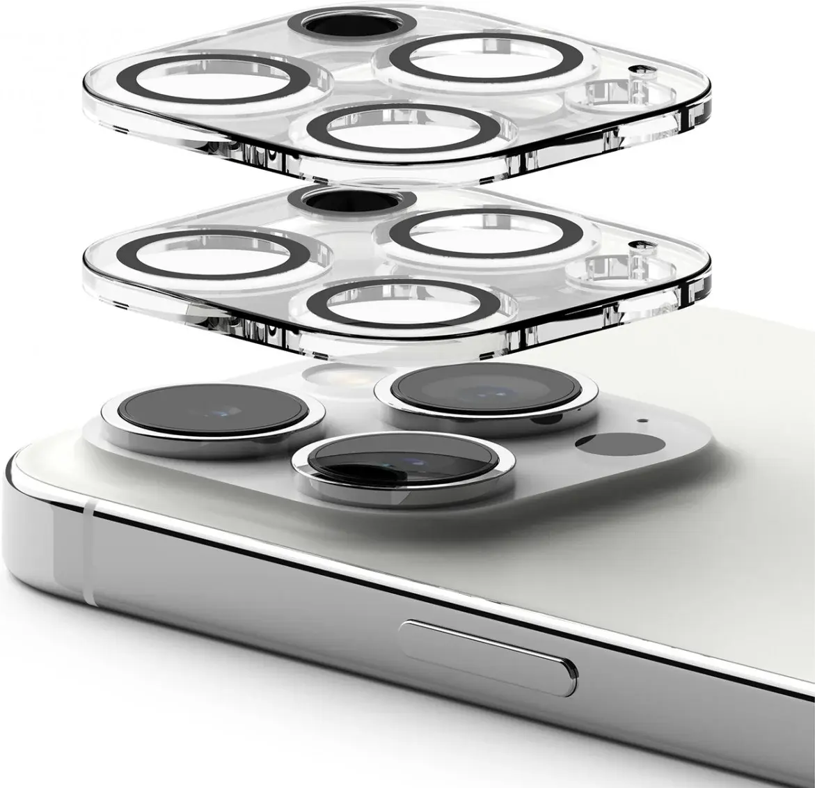 Ringke Full Cover Glass iPhone 15 Pro Max Camera Protector Glas (2-Pack) afbeelding 1