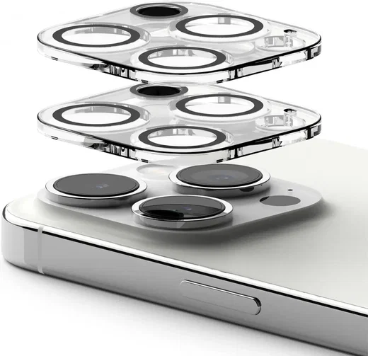 Ringke Full Cover Glass iPhone 15 Pro Max Camera Protector Glas (2-Pack) afbeelding 1